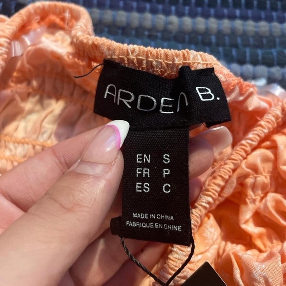 Arden B. Orange Floral Sleeveless Tube Top Dress Small - Picture 3 of 8